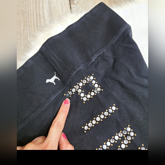 PINK Victoria's Secret Bling Embellished Yoga Leggings - Picture 4 of 6